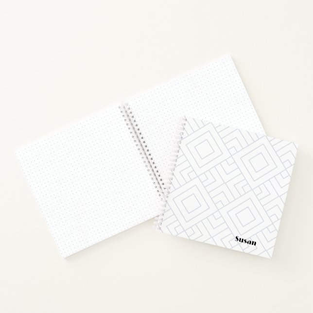 Silver White Graphics Sketchbook Journal Notizbuch (Innenseite)