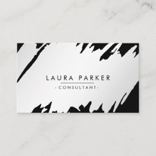 Silver White Modern Spritzer Beruflich Elegant Visitenkarte