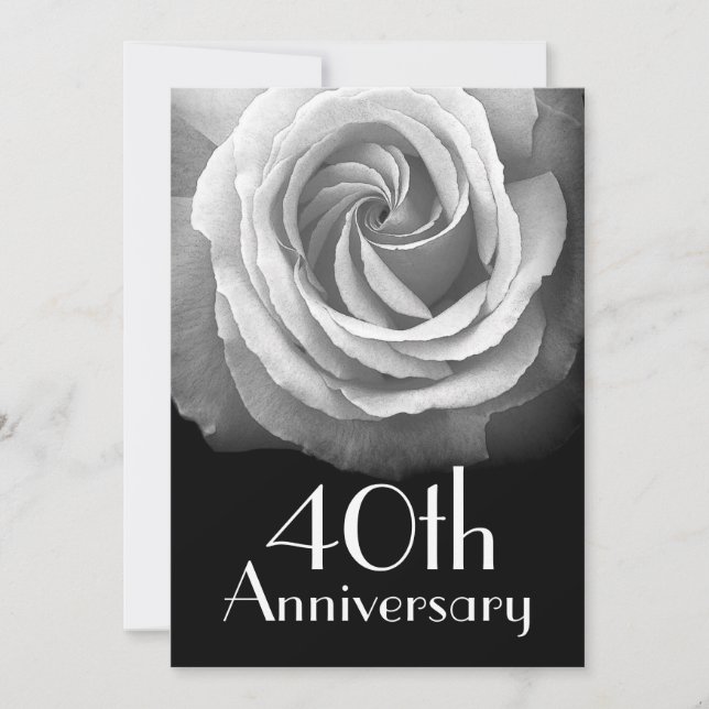 Silver White Rose, 40. Jahrestag Einladung (Vorderseite)