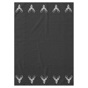 Silver White Schwanz Dee on Carbon Fibre Style Pri Tischdecke