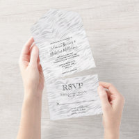 Silver White Zebra Print