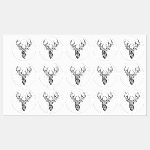 Silver Whitetail Dealer 1n Style Print Etiketten