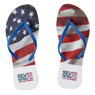 Silver Wings Flip Flops