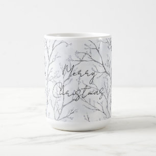 Silver Winter Trees Weihnachten Kaffeetasse