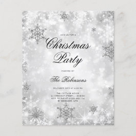 Silver Winter Wonder Holiday Einladungsprogramm & Flyer