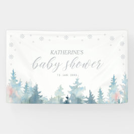 Silver Winter Wonderland Baby Showbanner Banner