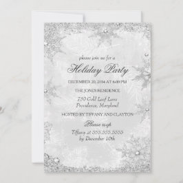 Silver Winter Wonderland Weihnachtsfeier A Einladung