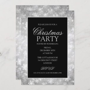 Silver Winter Wonderland Weihnachtsfeier Einladung