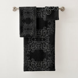 Silver Wirbel Arabesque Badetuch Set