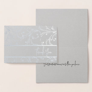 Silver Wirbel Vielen Dank Folienkarte