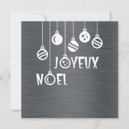 Silver wish card "Fröhliche Weihnachten" Feiertagskarte