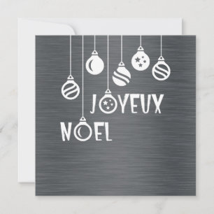 Silver wish card "Fröhliche Weihnachten" Feiertagskarte
