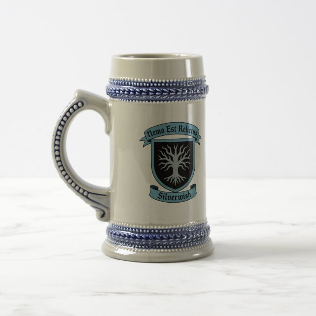 Silver Wish Wappen und Motto Tasse (Links)