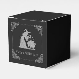 Silver Witch & Cauldron Halloween Geschenkschachtel