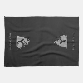 Silver Witch & Cauldron Halloween Geschirrtuch