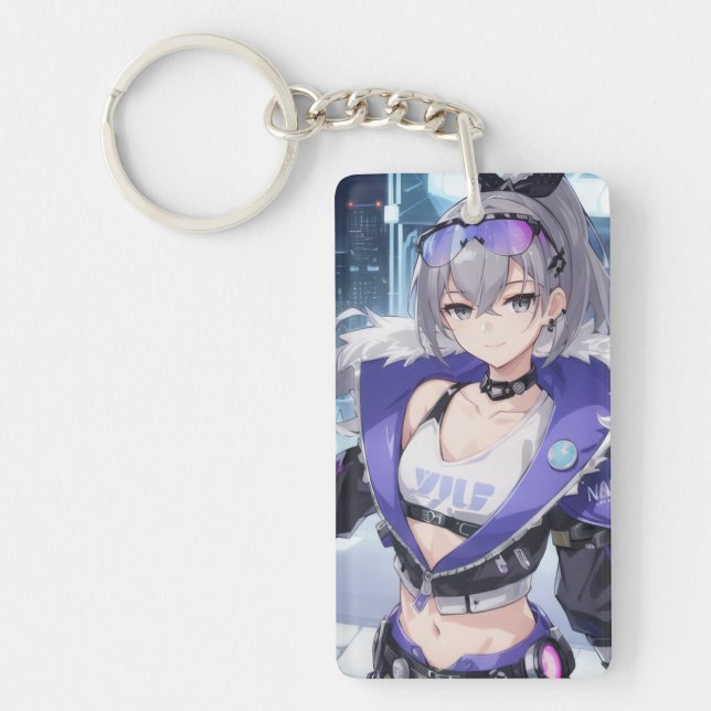 Silver Wolf fan art 1 Schlüsselanhänger (Vorderseite)