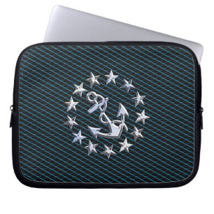 Silver Yacht Flag Laptopschutzhülle