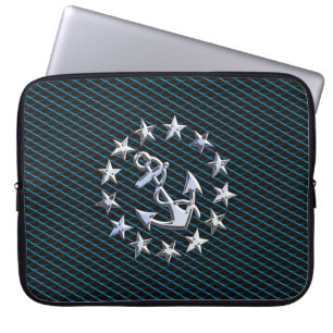 Silver Yacht Flag Laptopschutzhülle