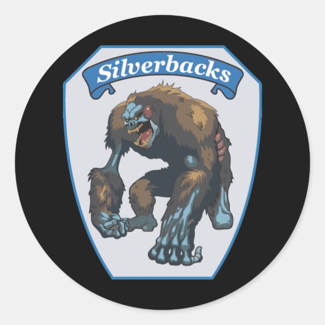SilverBack-Aufkleber Runder Aufkleber (Vorderseite)