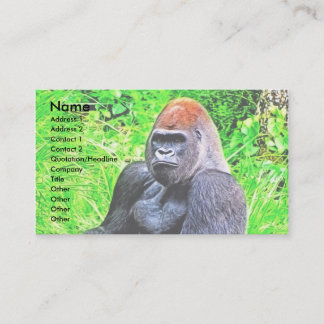 Silverback Gorilla Foto Malerei Visitenkarte