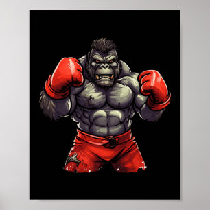 Silverback Gorilla Gym Apparel Body Gebäude Boxin Poster