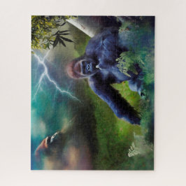 SILVERBACK GORILLA JUNGLE ERLEUCHTUNG PUZZLE