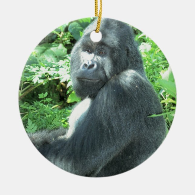 Silverback Gorilla Keramikornament (Vorne)