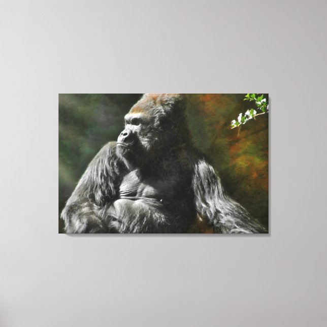 SILVERBACK GORILLA LEADER LEINWANDDRUCK (Vorderseite)
