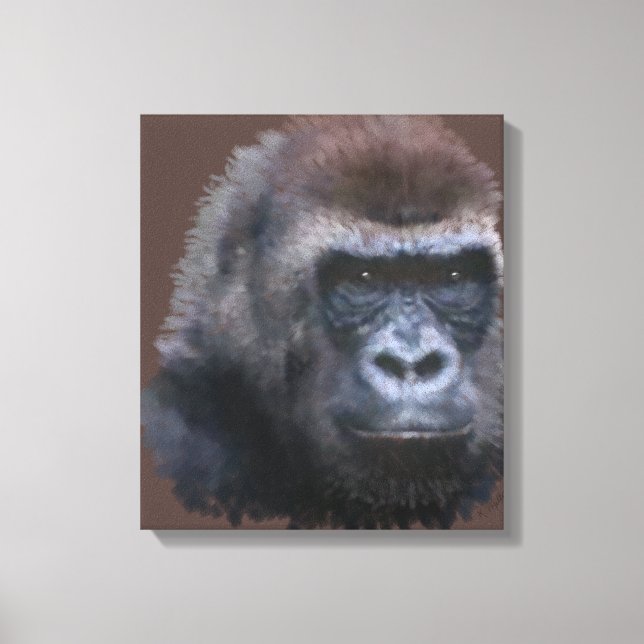 Silverback Gorilla Leinwanddruck (Vorderseite)
