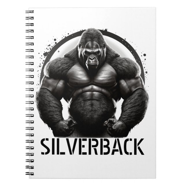 Silverback Gorilla Logo Editor Notizblock (Vorderseite)