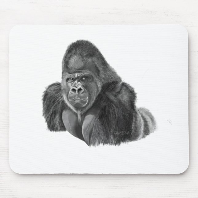 Silverback gorilla mouse pad ゴリラのマウスパッド mousepad (Vorne)