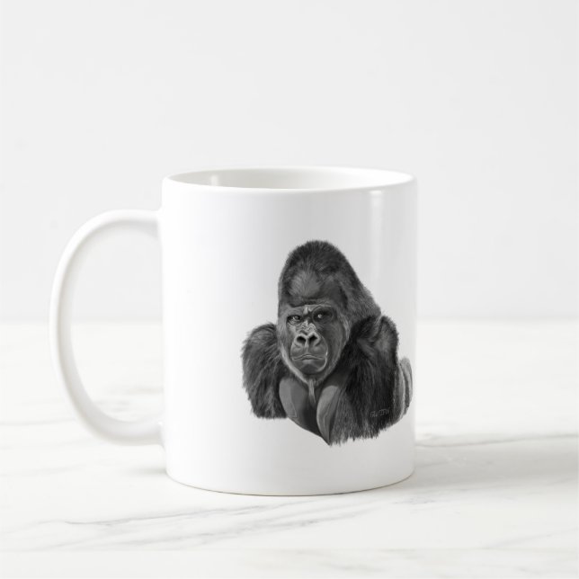 Silverback Gorilla Mug Cup ゴリラのマグカップ Kaffeetasse (Links)