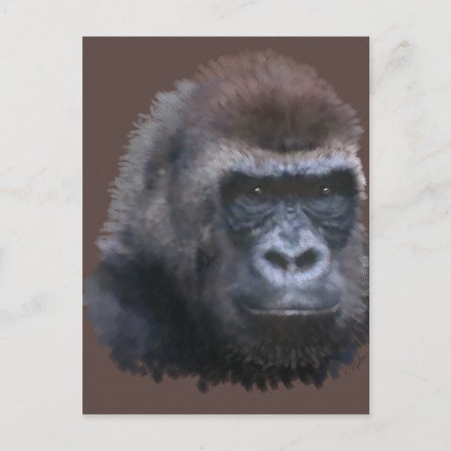 Silverback Gorilla Postkarte (Vorderseite)