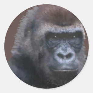Silverback Gorilla Runder Aufkleber
