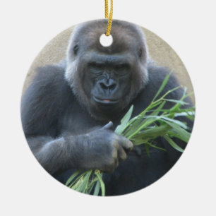 Silverback-Gorilla-Verzierung Keramik Ornament