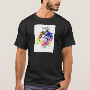 Silverback-Tiefland-Gorilla-Spritzer-Farben-Effekt T-Shirt