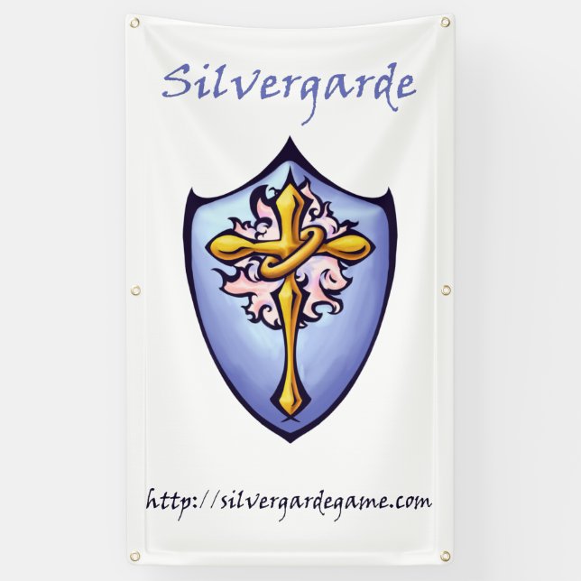 Silvergarde Spiel-Fahne Banner (Vertikal)