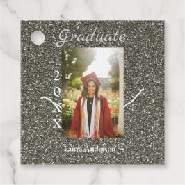 Silverglitter Foto Abschluss hinzufügen Namensklas Geschenkanhänger