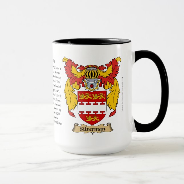 Silverman Familien-Wappen Tasse (Rechts)