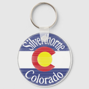 Silverthorne Colorado circle flag Schlüsselanhänger