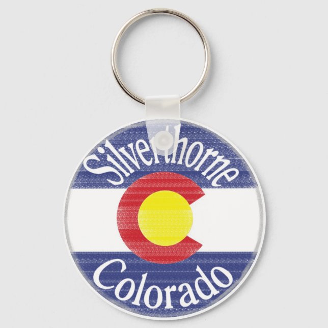 Silverthorne Colorado Kreisflagge Schlüsselanhänger (Vorderseite)