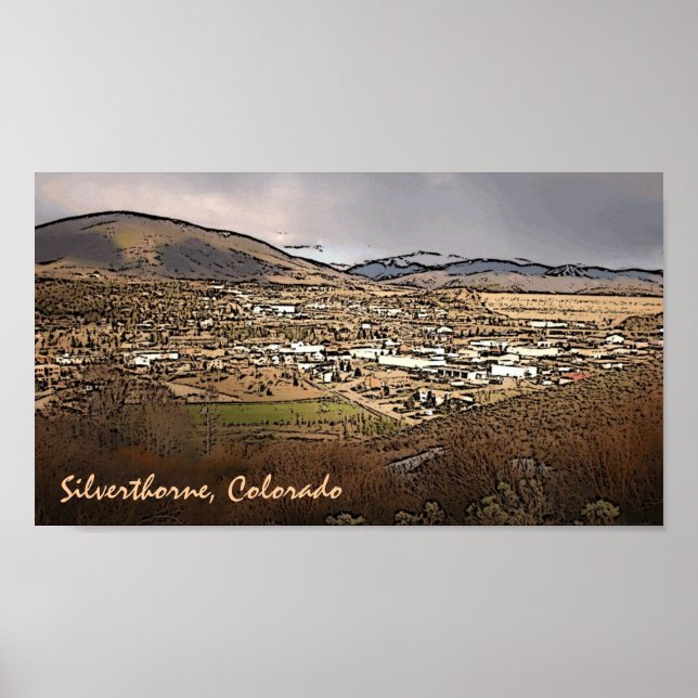 Silverthorne Colorado landschaftliches Stadtplakat Poster (Vorne)