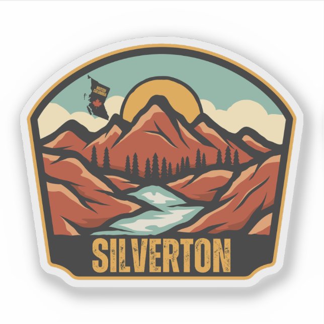Silverton, British Columbia Aufkleber (Vorderseite)
