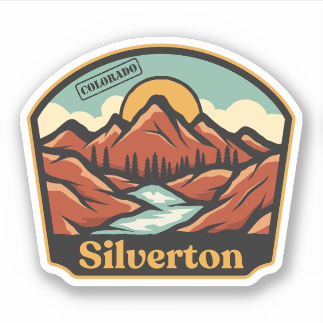 Silverton, Colorado-Aufkleber Aufkleber (Vorderseite)