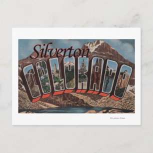 Silverton, Colorado - Große Buchstabenszenen Postkarte