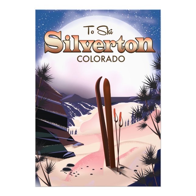 Silverton Colorado Skiposter Fotodruck (Vorne)