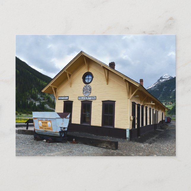 Silverton, Colorado, Zugdepot Postkarte (Vorderseite)