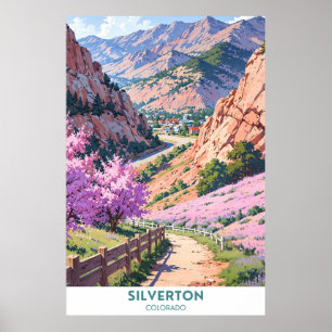 Silverton - Landschaftliches Laufwerk - Colorado Poster