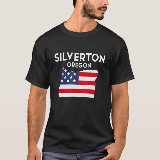 Silverton Oregon USA Staat America Travel Oregonia T-Shirt (Vorderseite)
