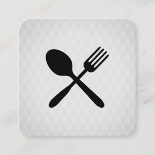 Silverware Chic Diamond Muster Quadratische Visitenkarte